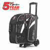 KR Strikeforce Cruiser Smooth Double Roller Bowling Bag - Black/Red/White Splash