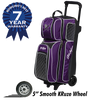 KR Strikeforce Royal Flush Triple Roller Bowling Bag - Purple/Black