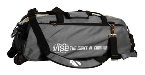 Vise 3 Ball Tote Roller Bowling Bag Gray FREE SHIPPING