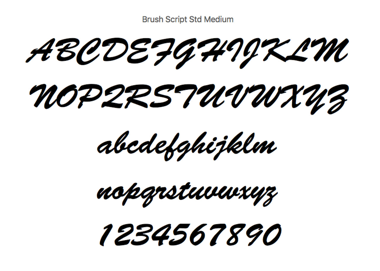 Brush script