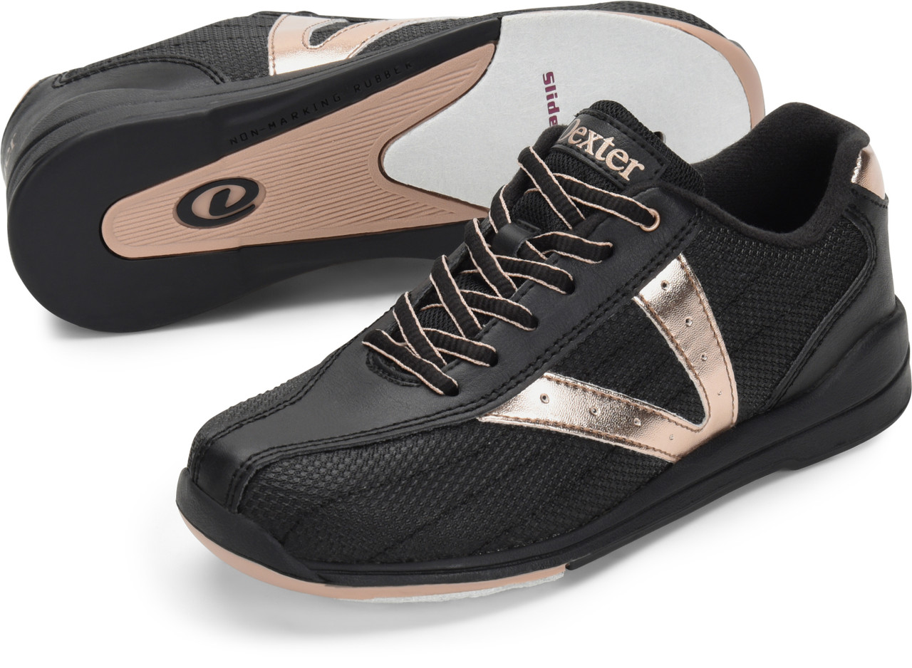 Dexter Vicky Womens Bowling Shoes Black Rose Gold 