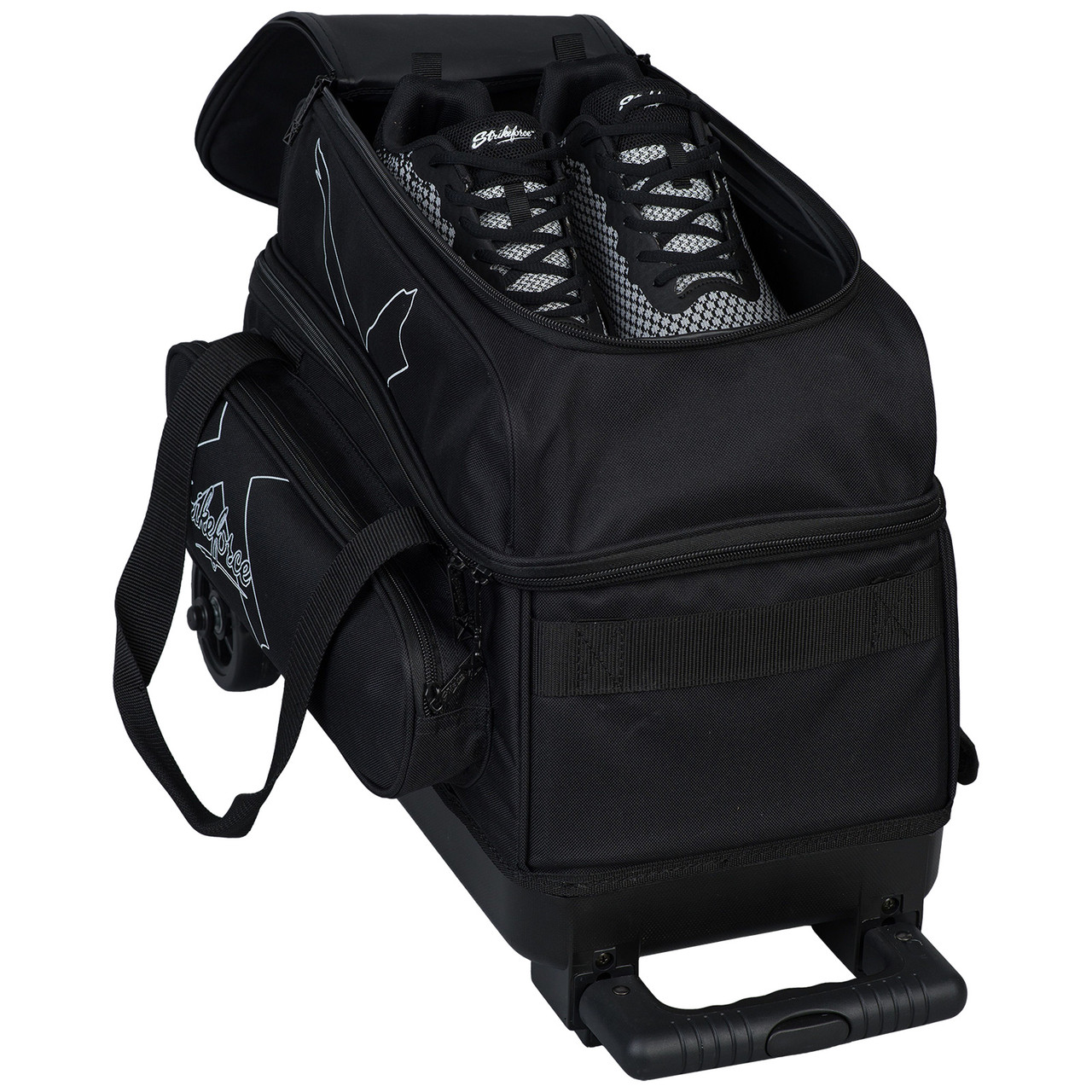 KR Strikeforce Hybrid X Double Roller Bowling Bag - Black FREE