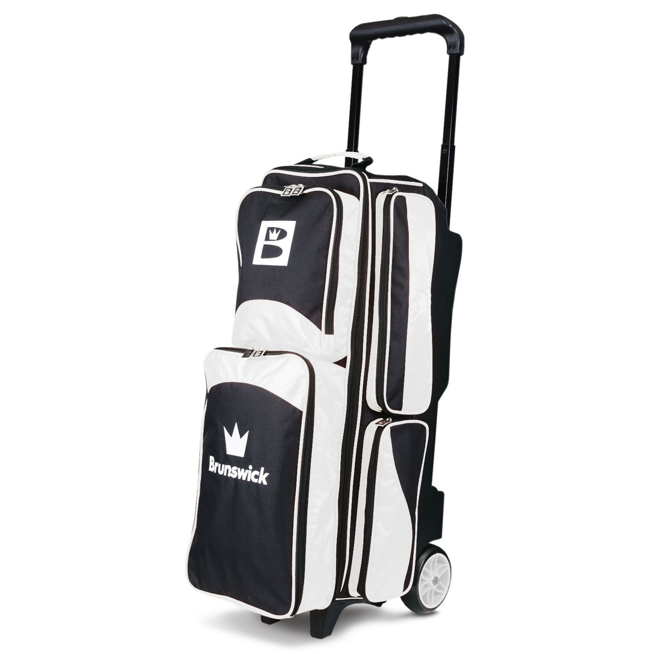 Brunswick Zone Double Roller Bowling Bag - White