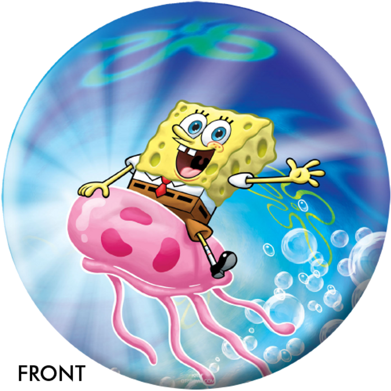 Spongebob Jellyfish Basketball Round Beach Towel by Hunt Teagan