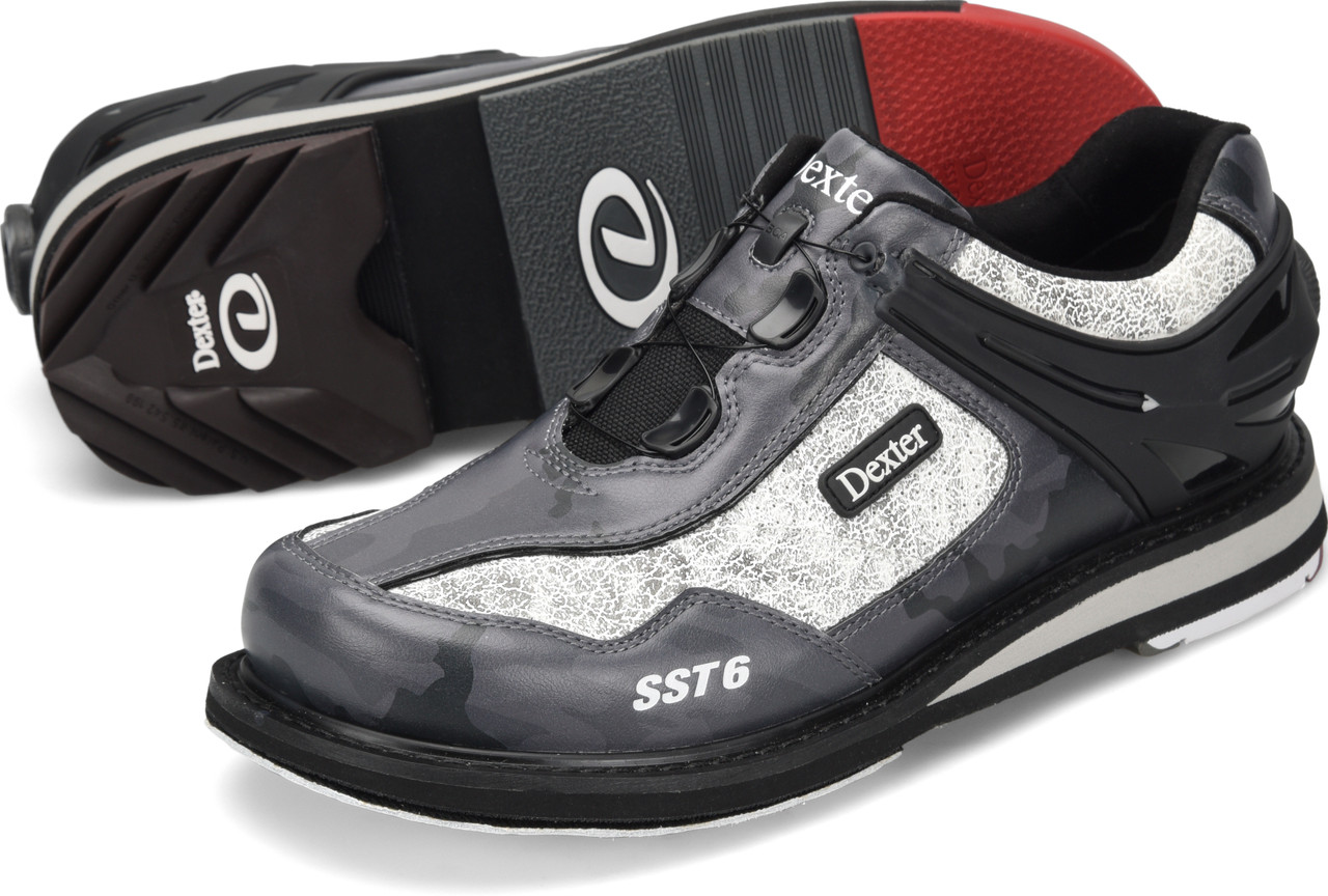 Dexter Mens SST 6 Hybrid BOA Bowling Shoes Grey Camo/Multi - Right Hand  Wide Width