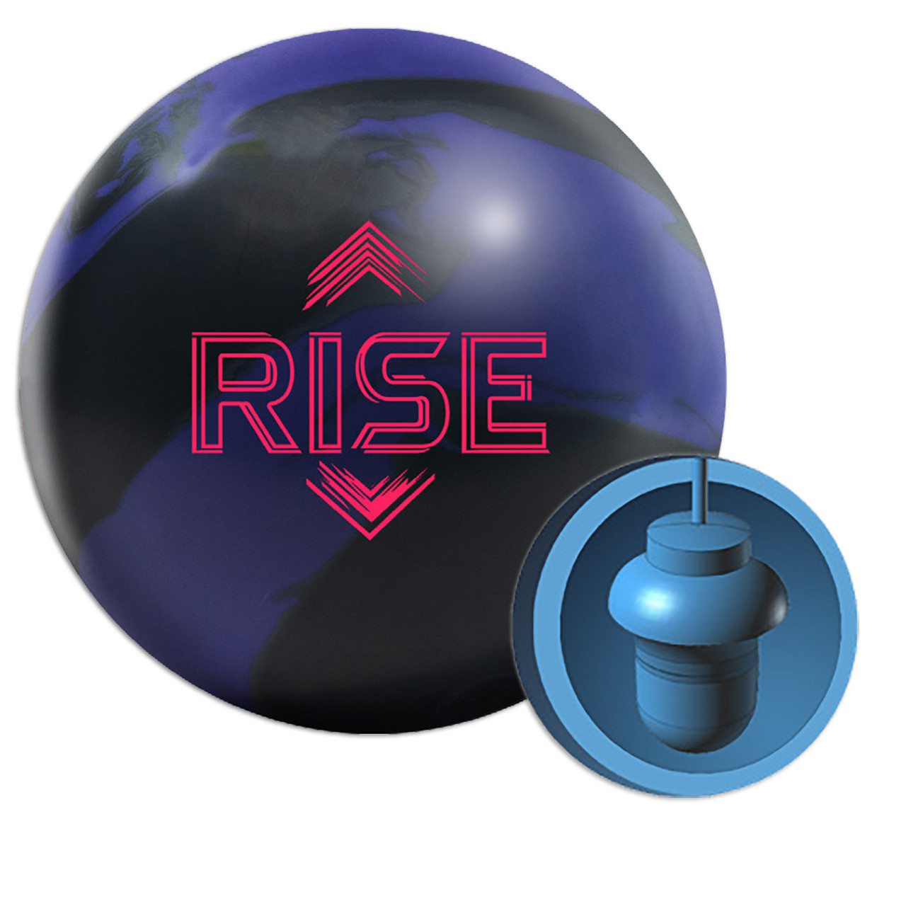 KR Strikeforce Rise Solid Bowling Ball - Purple/Black Solid FREE ...