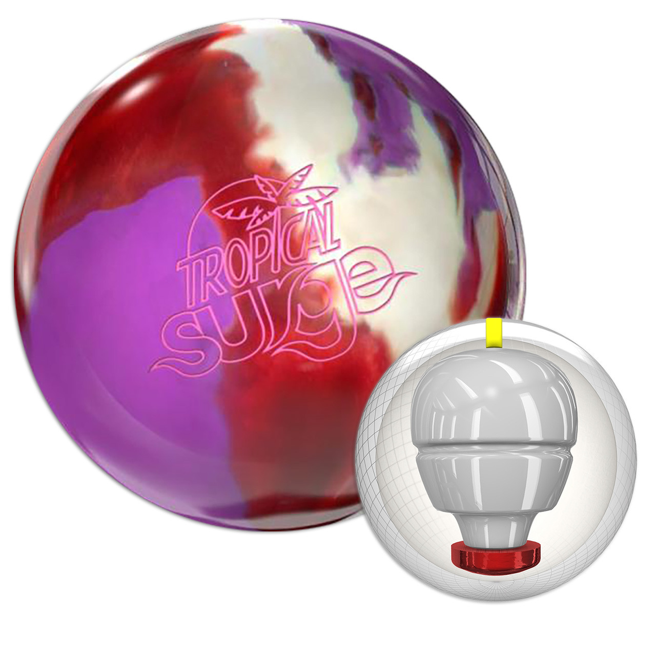 Storm Tropical Surge Bowling Ball - Red/White/Purple FREE SHIPPING