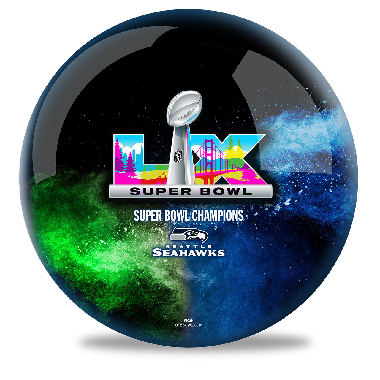 OTBB Super Bowl LX Champion Seattle Seahawks Bowling Ball FREE