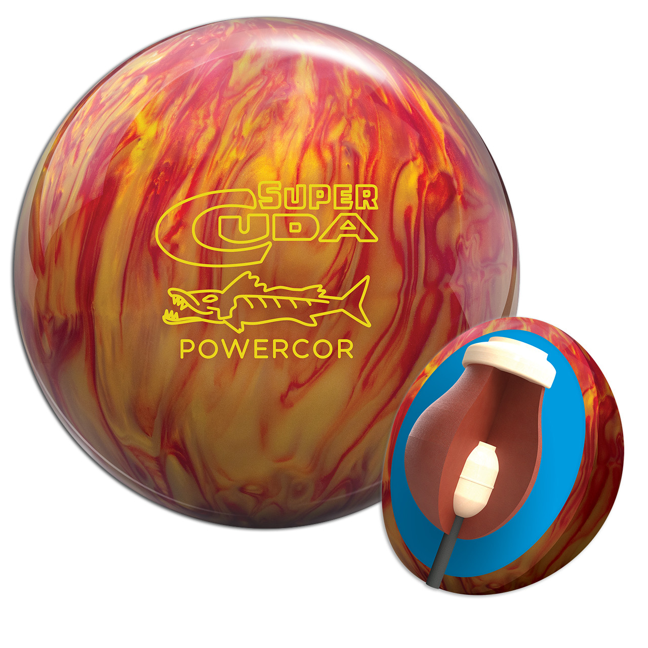 CUDA POWERCOR ボウリングボール 15ポンド Columbia 300 Super Cuda PowerCOR Pearl Bowling Ball - 15lbs FREE