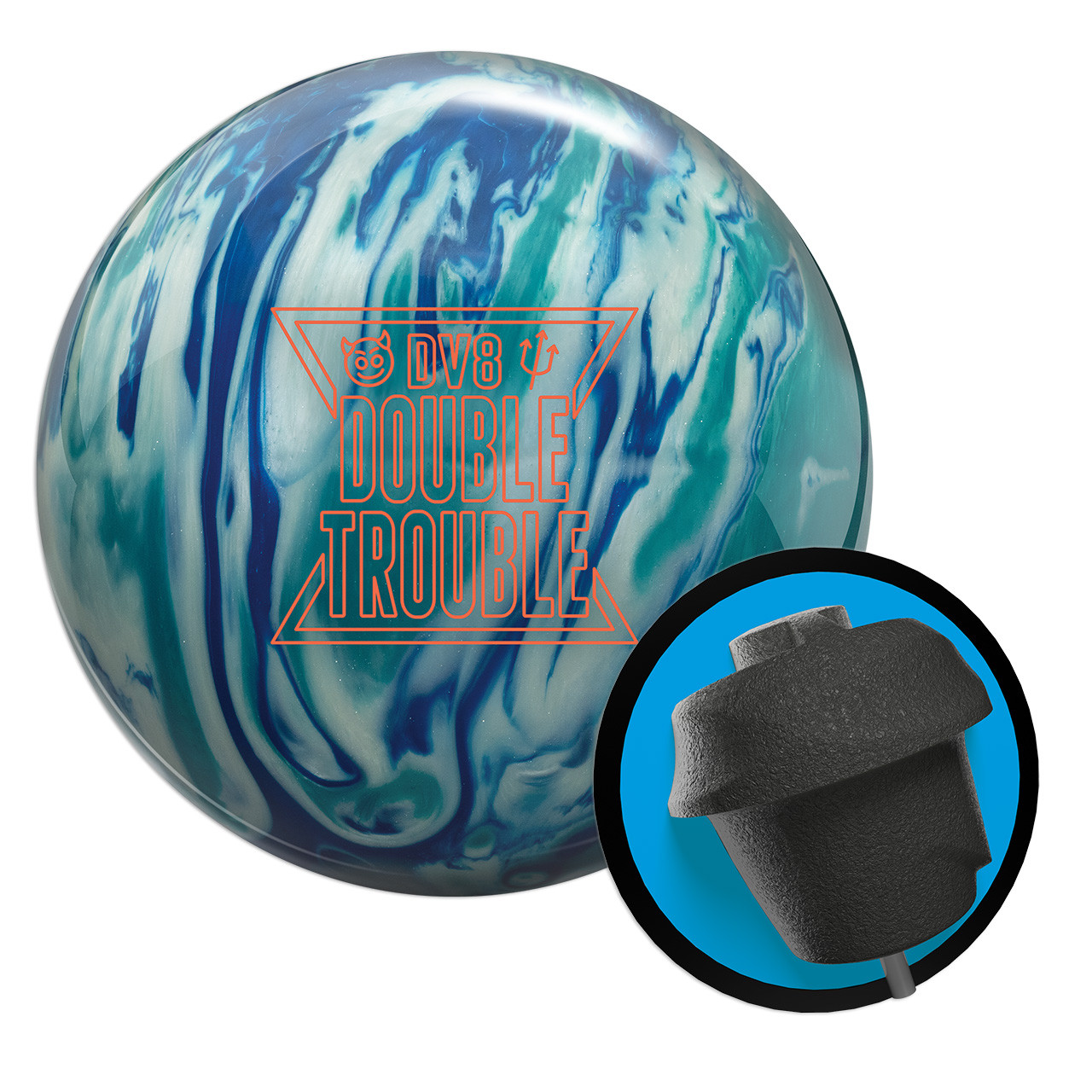 DV8 DOUBLE TROUBLE ボウリングボール 15ポンド DV8 Double Trouble Bowling Ball FREE SHIPPING - BuddiesProShop.com