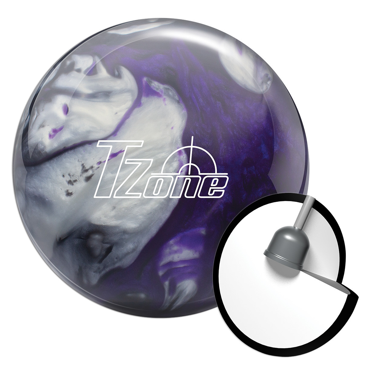 Brunswick Target Zone Bowling Ball - Black/Purple/Silver FREE