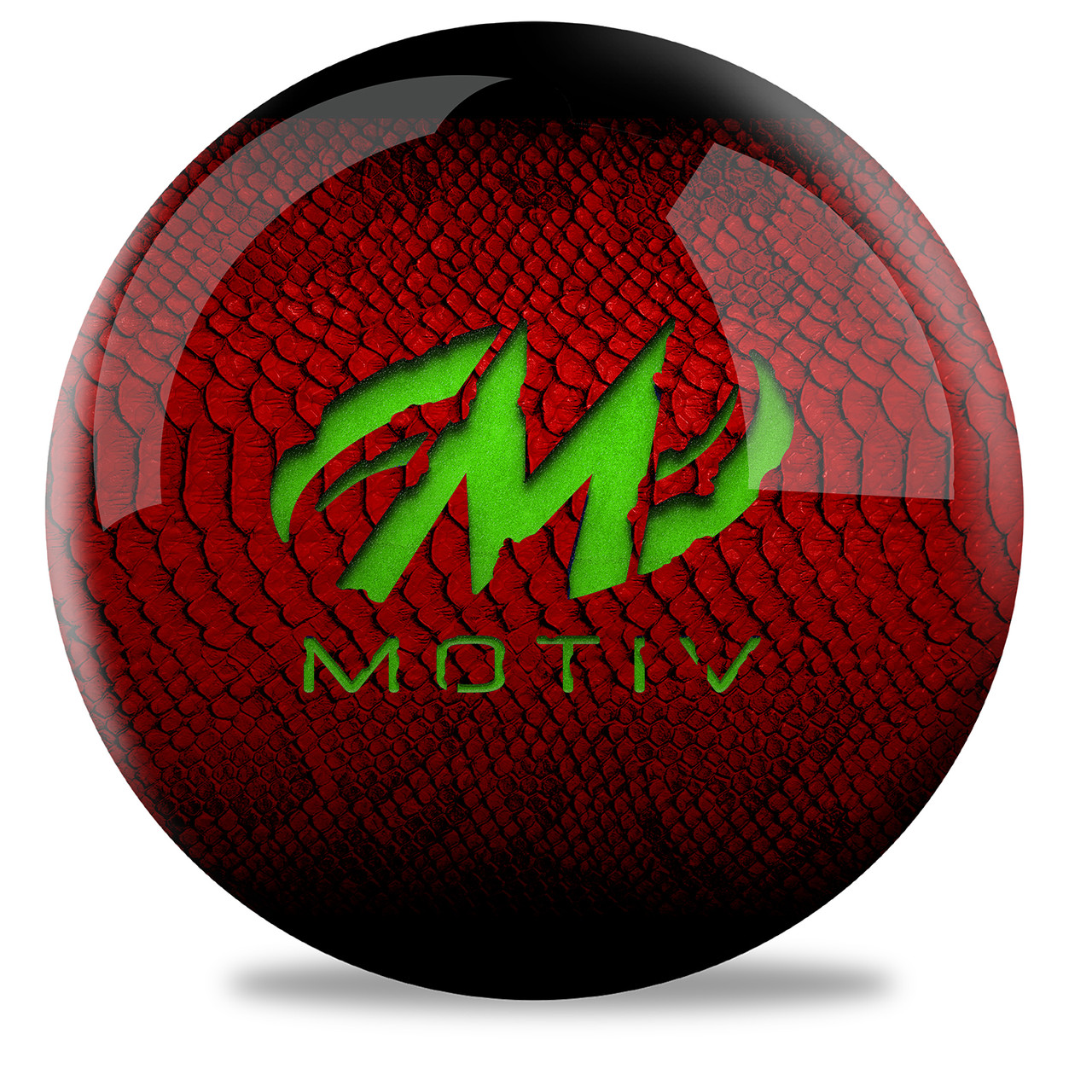 Motiv Primal Spare Bowling Ball - Red/Lime FREE SHIPPING