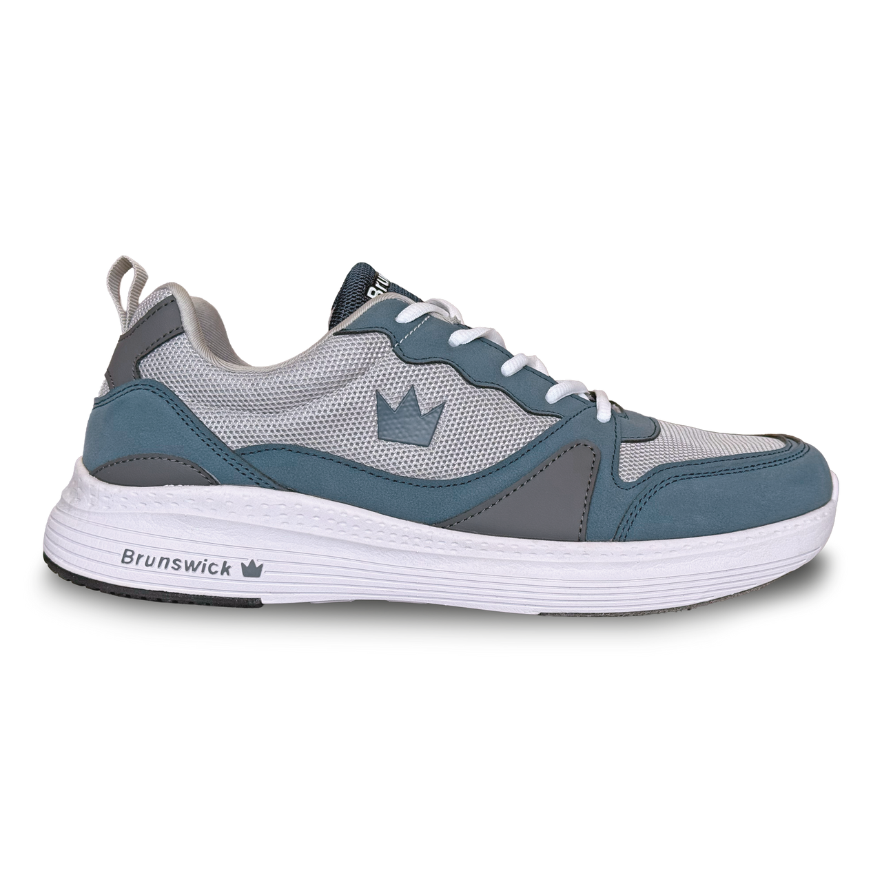 Brunswick Men's Outback Bowling Shoes - Grey/Blue FREE SHIPPING