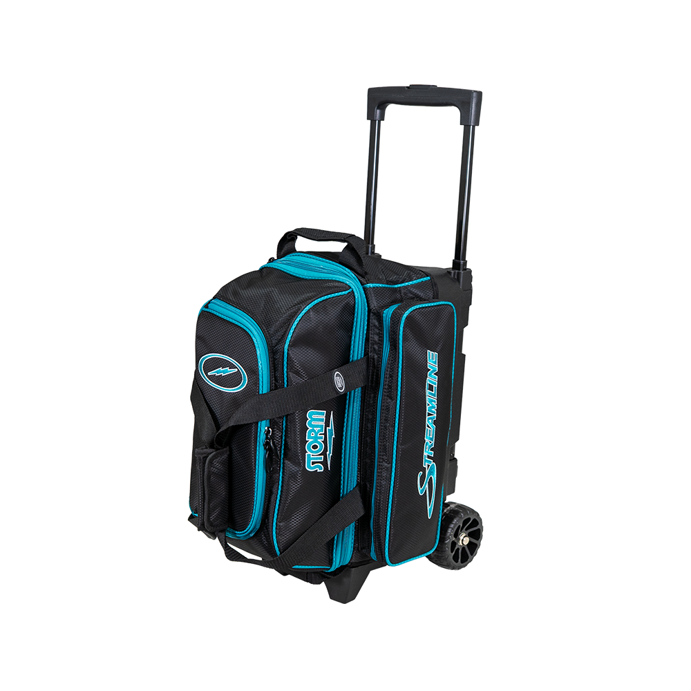 Storm Streamline 2 Ball Roller Bowling Bag - Diamond Black/Aqua
