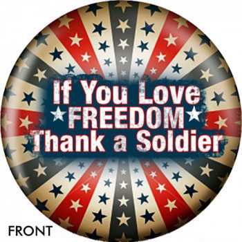 OTBB Thank a Soldier Bowling Ball front