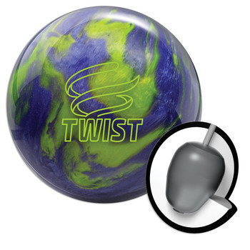 Brunswick Twist Bowling Ball - Lavender/Lime and Core