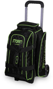 Storm Rolling Thunder 2 Ball Roller Bowling Bag - Checkered Black/Lime