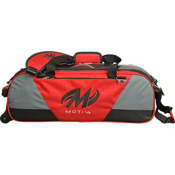 Motiv Ballistix 3 Ball Tote Roller Bowling Bag  - Fire Red