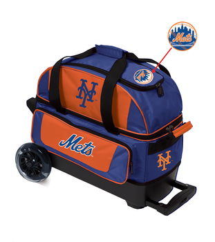 KR Strikeforce MLB New York Mets 2 Ball Roller Bowling Bag