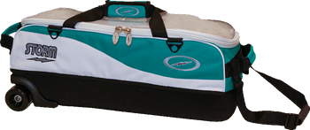 Storm 3-Ball Travel Tote Pro Bowling Bag - White/Teal