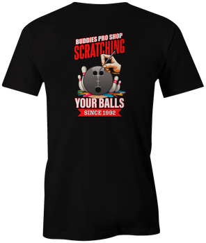 Scratching Balls Full Span T-Shirt - Black