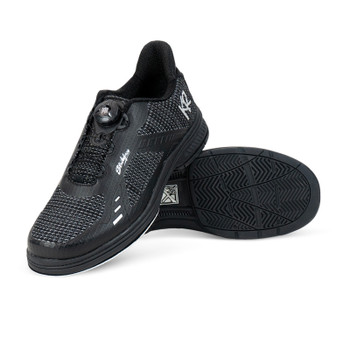 KR Strikeforce Men's Jet FT Bowling Shoes - Right Hand - Black/Silver