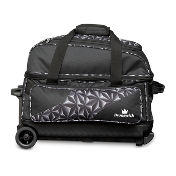 Brunswick Zone Double Roller Bowling Bag - Black Prism