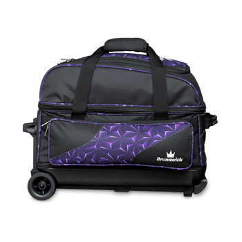 Brunswick Zone Double Roller Bowling Bag - Purple Prism
