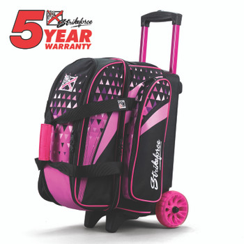 KR Strikeforce Cruiser Arrow Double Roller Bowling Bag - Pink