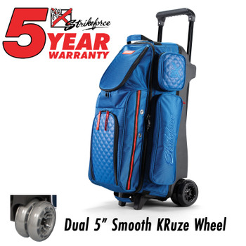 KR Strikeforce Diamond Dually Triple Roller Bowling Bag - Baltic Blue