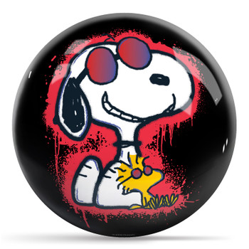OTBB Peanuts Snoopy Graffiti Pattern Bowling Ball