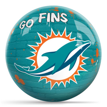 OTBB Miami Dolphins Graffiti Bowling Ball
