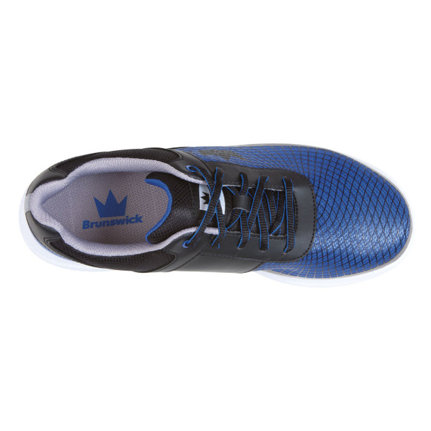 Brunswick Frenzy Mens Bowling Shoes - Royal/Black - top view