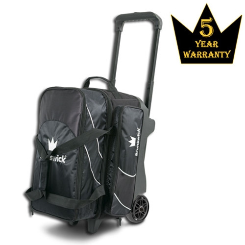 Brunswick Edge Double Roller Bowling Bag - Black FREE SHIPPING