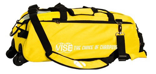 Vise 3 Ball Tote Roller Bowling Bag - Yellow FREE SHIPPING