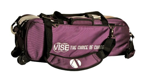 Vise 3 Ball Tote Roller Bowling Bag - Purple FREE SHIPPING