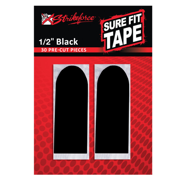 KR Strikeforce Sure Fit Tape - Black 1/2" (30 pcs)