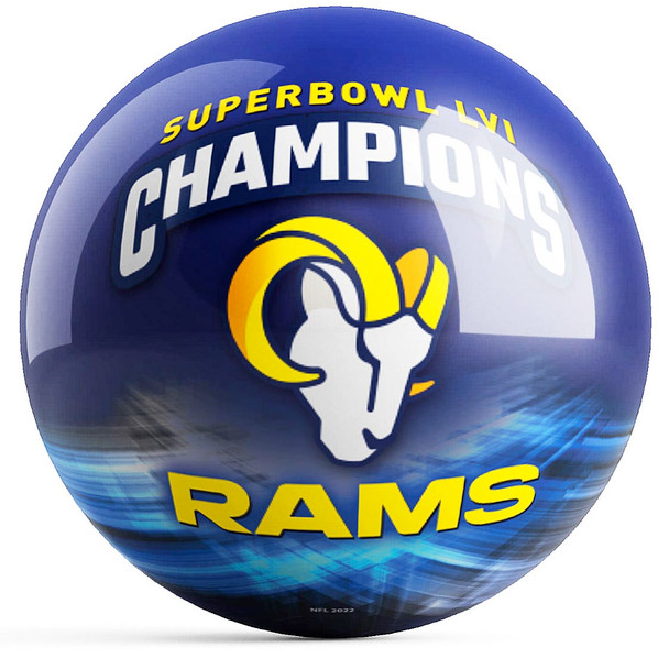 OTTB Los Angeles Rams Bowling Ball Super Bowl 56 Champions