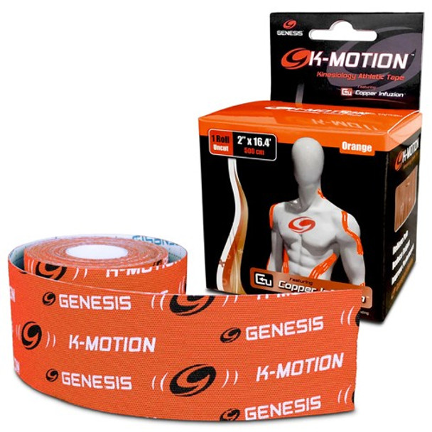 Genesis K-Motion Tape - Orange - 16.4 Ft Roll
