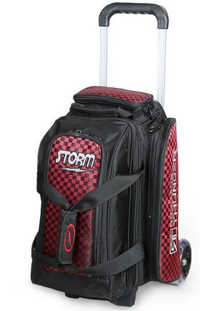 Storm Rolling Thunder 2 Ball Roller Bowling Bag - Black/Checkered Red