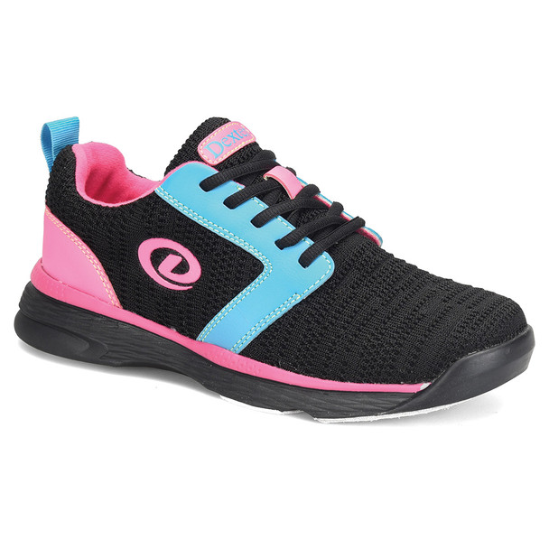 Dexter Raquel LX Jr Bowling Shoes - Black/Blue/Pink Glow