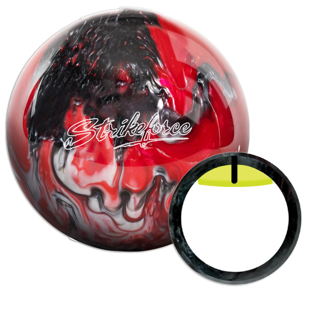 KR Stikeforce Polyester Bowling Ball - Red/Black/White