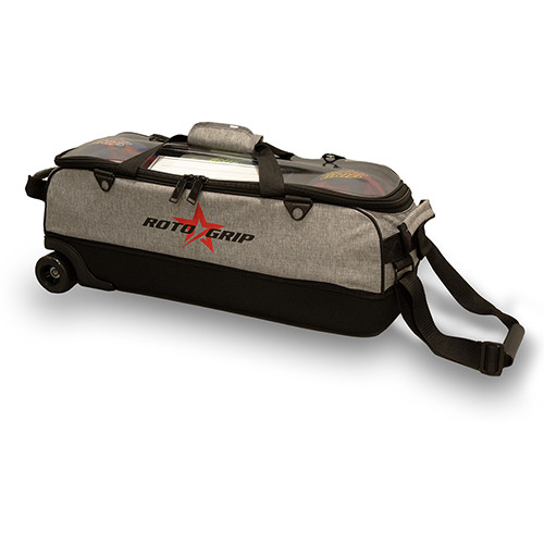 美品 ROTOGRIP 3ボールツアーバッグ DV8 小物入れポーチ セット Roto Grip 3-Ball Tour Tote Bowling Bag - Achromatic FREE SHIPPING