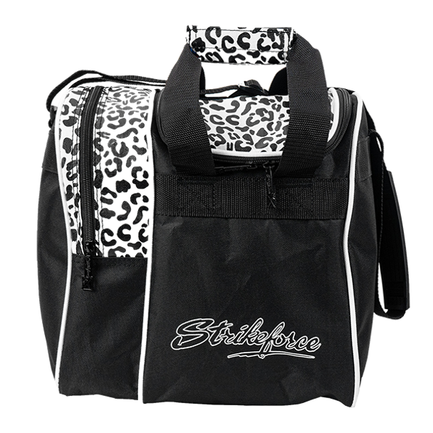 KR Strikeforce Rook 1 Ball Tote Bowling Bag - White Leopard