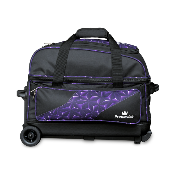 Brunswick Zone Double Roller Bowling Bag - Purple Prism
