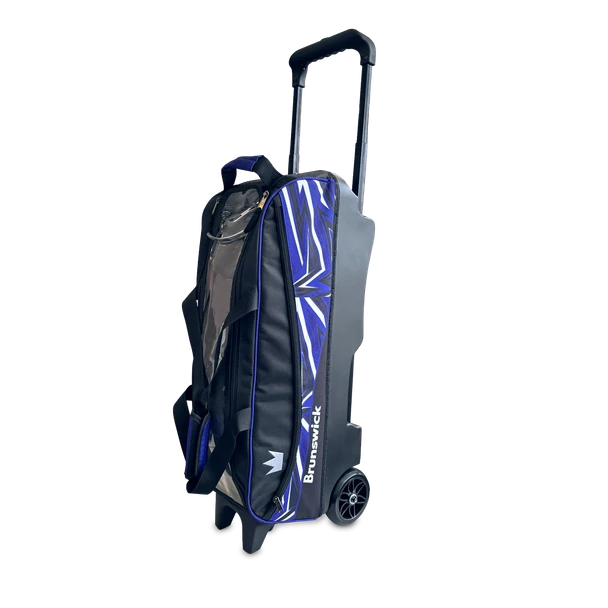 Brunswick Hybrid Triple Roller Bowling Bag - Black/Blue