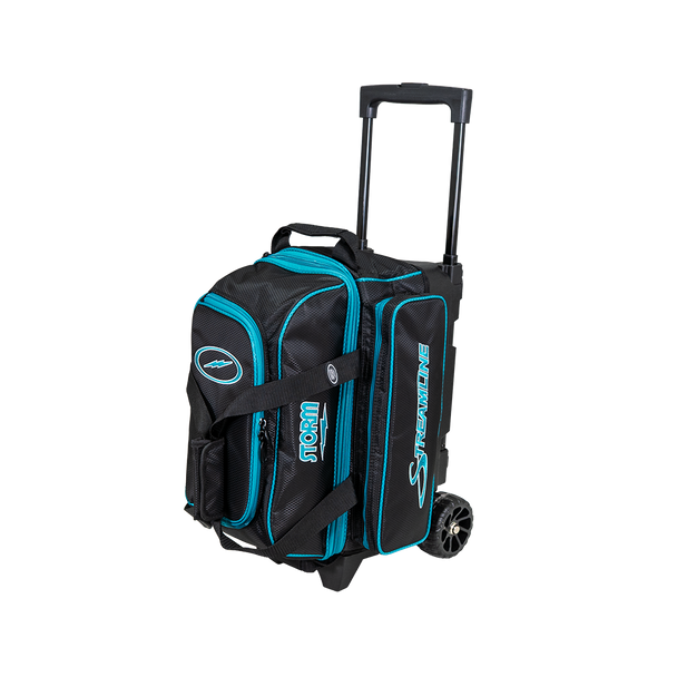 Storm Streamline 2 Ball Roller Bowling Bag - Diamond Black/Aqua