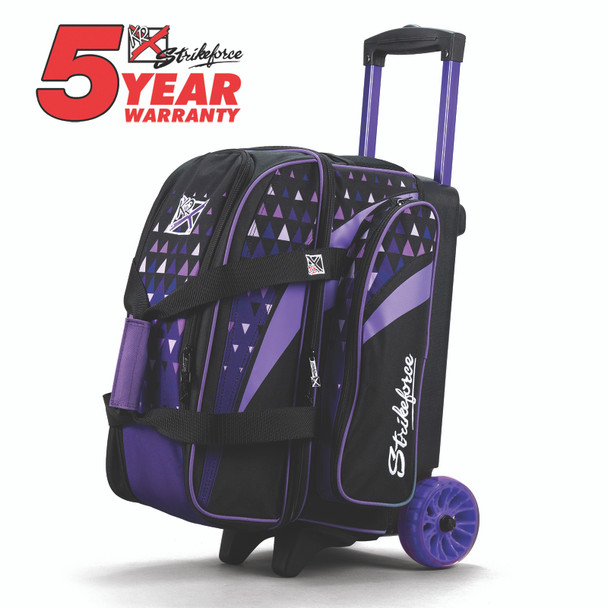 KR Strikeforce Cruiser Arrow Double Roller Bowling Bag - Purple