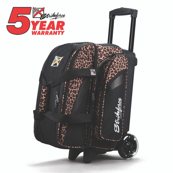 KR Strikeforce Cruiser Smooth Double Roller Bowling Bag - Leopard