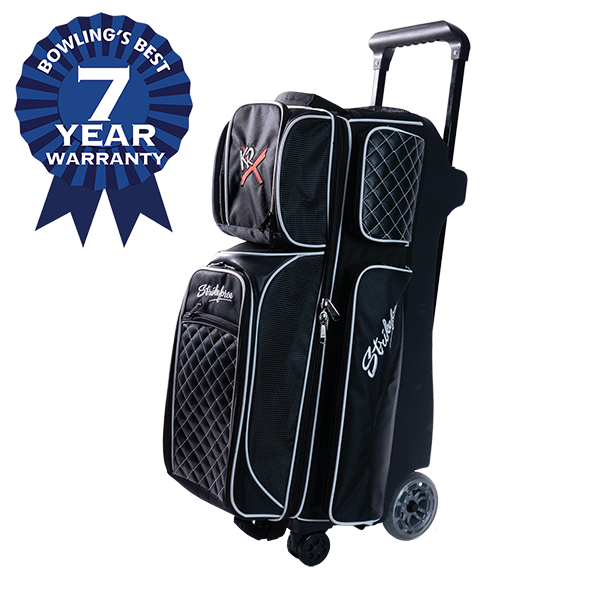 KR Strikeforce Royal Flush 360 Triple Roller Bowling Bag - Black